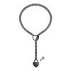 Hop Necklace Stylish Heart Pendant Necklace for Women Adjustable Hop Jewelry Stainless Steel Rock Star Singer Neckpiece for Club