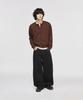 Signature Round Neck Crop Knit Cardigan [Brown]