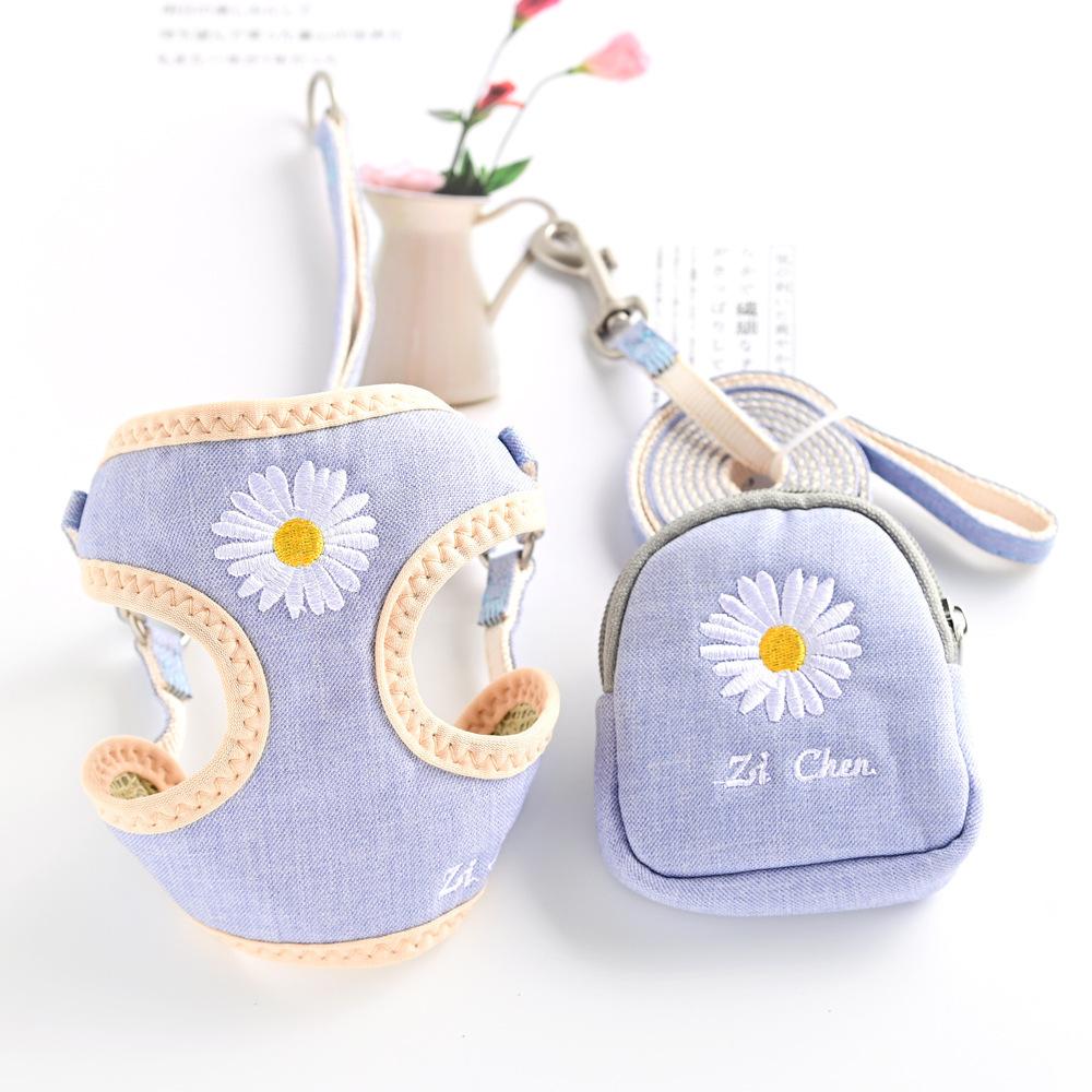 Pet Supplies Cat Dog Traction Rope Small Dog Vest Chest Strap Set