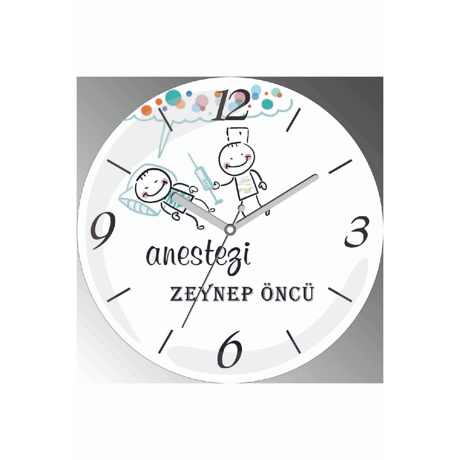 

Персонализированные анестезиологические часы диаметром 30 см, бесшумные куполообразные настенные часы из настоящего стекла чёрный