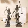 Sculptură Clasică Europeană din Rășină Zeița Dreptății cu Cântar, Înger de Bronz Decor pentru Casă