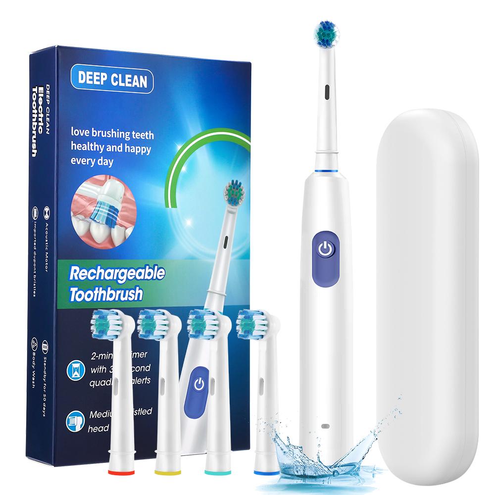 Intelligent Rotating Electric Toothbrush Rechargeable with Oral B Brush Heads Compatible High Speed Cleaning