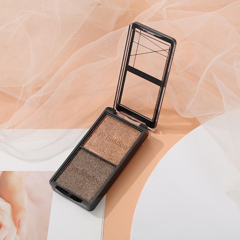 Ashariya Two-Color Pearlescent Earth Tone Eyeshadow Palette