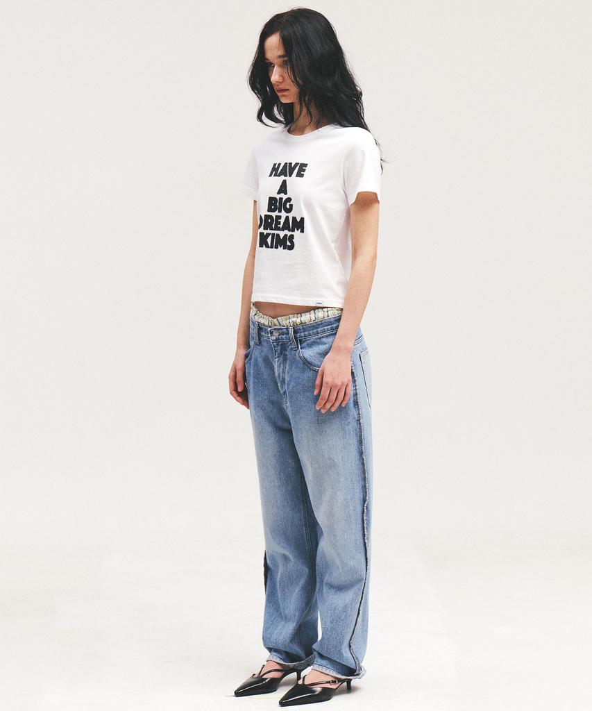 Kimseupeulesikoteunmakes (Unisex) Big Dream Tee White(Black)