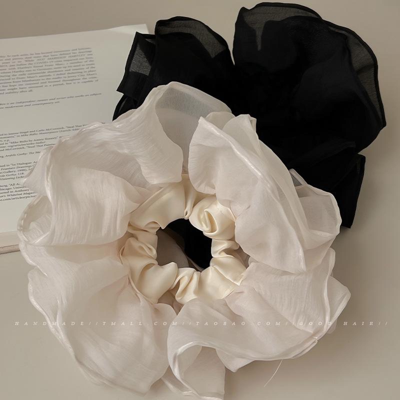2024 Elegantes Extra Großes Spitzen-Scrunchie: Fortschrittliches Temperamentvolles Haarband für Frauen