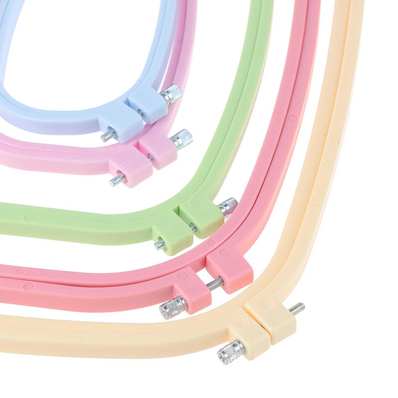 5 Size Plastic Diy Embroidery Hoops Square Shape Cross Stitch Hoops Frame Ring