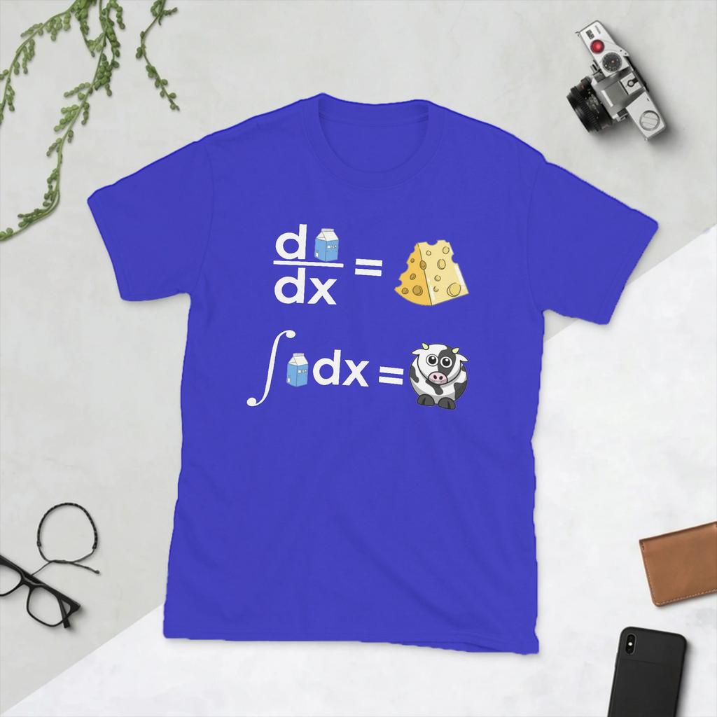 Milk Calculus Milk Differential Is Cheese Unisexs T Shirt Cow Funny Science Math Tee Shirt Short Sleeve TShirt Cotton Gift Tops