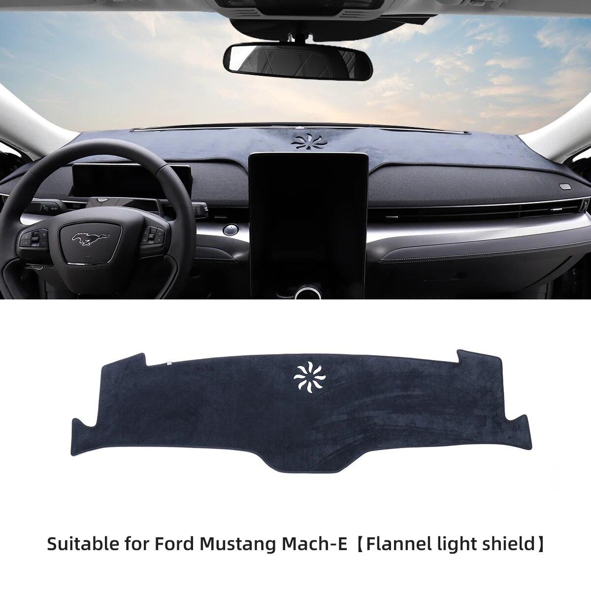 

LUCKEASY для Ford Mustang Mach-E 2023, автомобильный противоскользящий коврик, чехол для приборной панели, защитный коврик для приборной панели, аксессуары для интерьера MA-GA24BLACK