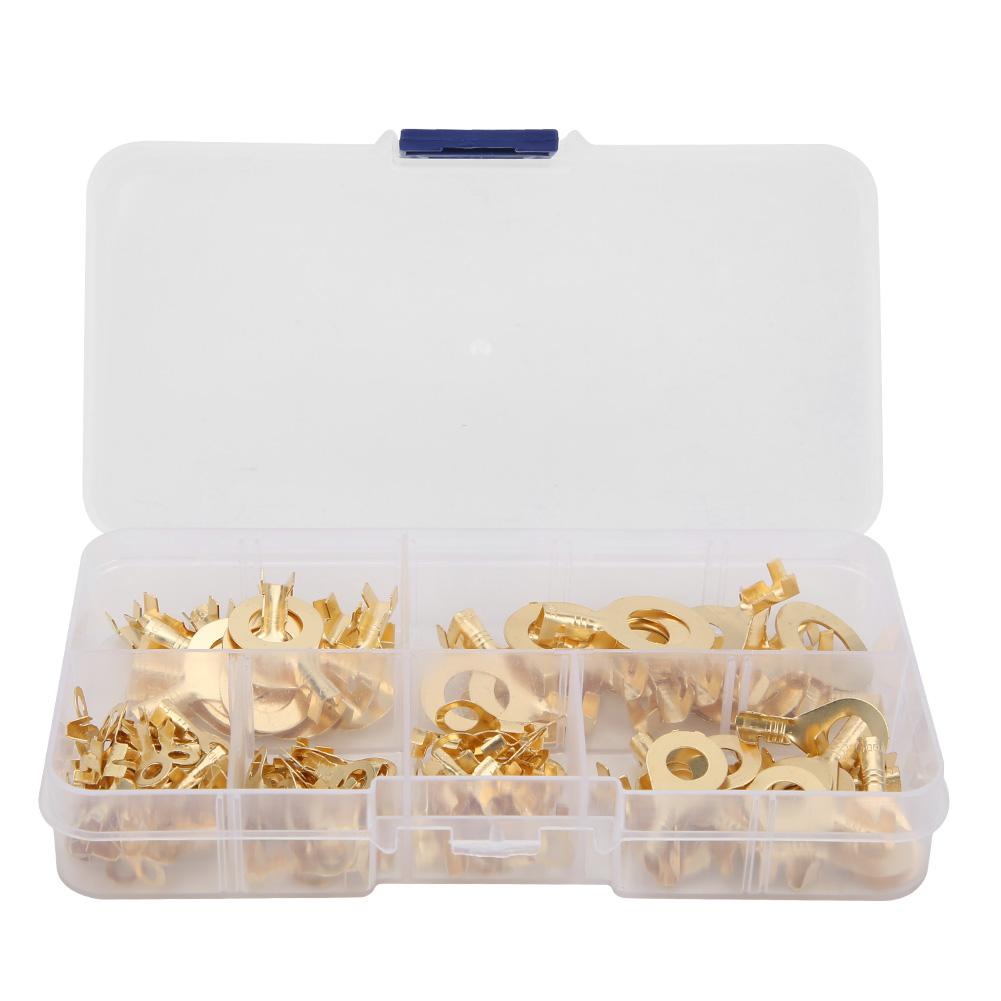 

150PCS Ring Terminals Brass Cable Connector Wiring Accessories Electrical Parts Flame Retardant