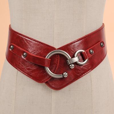 Koreanische Version Mode breites Taillenband Damen, neuer vielseitiger Damen elastischer Gürtel elastisch, Europäischer und Amerikanischer diagonaler breiter Gürtel Damen