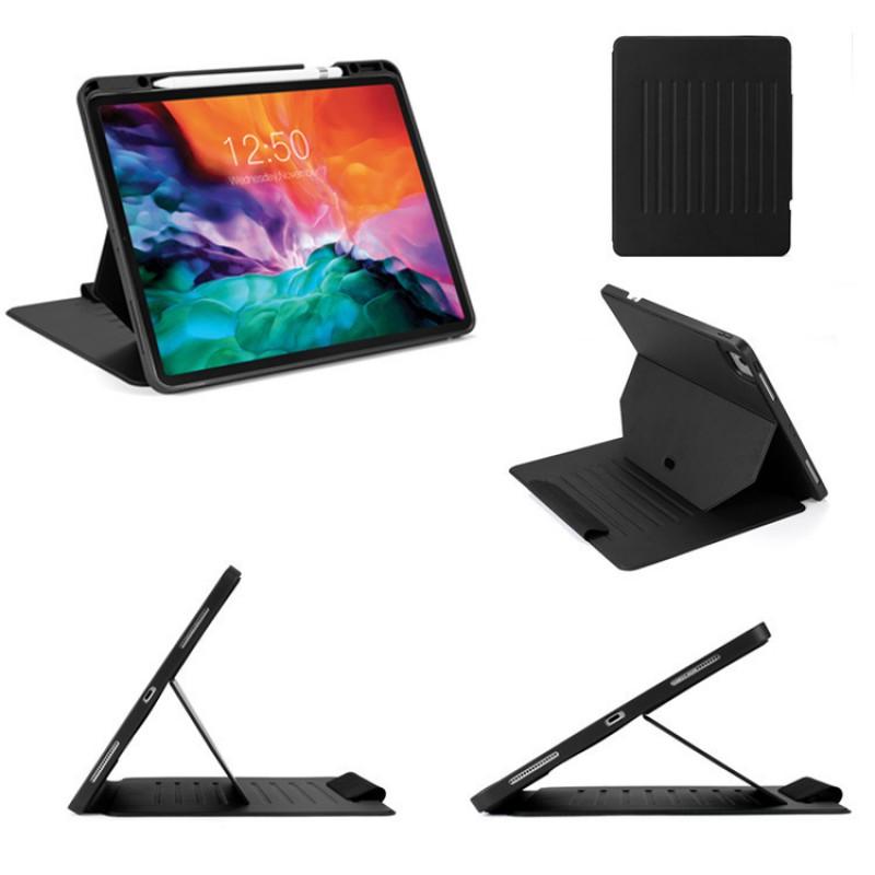 Multi-Angle Stand Case IPad Pro 11 Inch 10th Gen With Pen Slot PU Leather Cover Sleep Wake Support