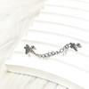 Women's Stainless Steel & Titanium Star Heart Butterfly Double Ear Chain Earrings
