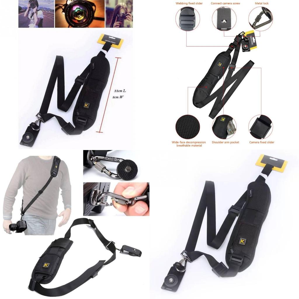 Flexible Camera Strap For Dslr With Metal Components And Comfortable Padding