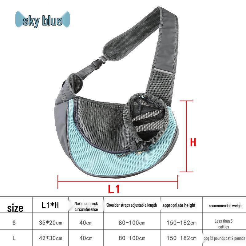 Breathable Mesh Crossbody Pet Backpack for Small Dogs & Cats