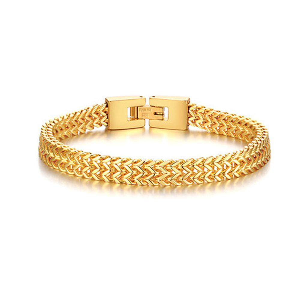 New Men's Titanium Steel Bracelet Wholesale European and American Hot Stainless Steel Bracelet Men's Versatile Accessory