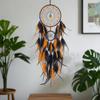 Hand-Woven Dreamcatcher Wind Chimes, Adorned With Artificial Feathers And Crystals, Exquisite Wall Decoration