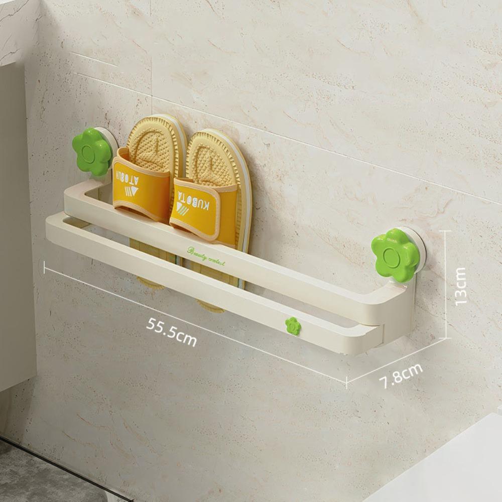 

Настенная вешалка для тапочек без сверления, в виде цветка, на присосках, сушилка для обуви, новая полка для подвешивания тапочек, ванная комната