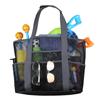 Summer Large Capacity Mesh Beach Bag For Towels 8 Pockets Durable Beach Bag For Toys Waterproof Underwear Pocket Beach Tote Bag