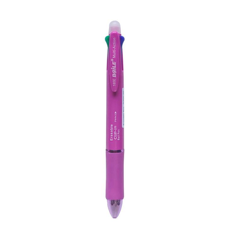 Creative 5 In 1 Press Erasable Neutral Pen 0.7mm Blue Blck Red Green Refills Mechanical Pencil Writing Painting Stationery