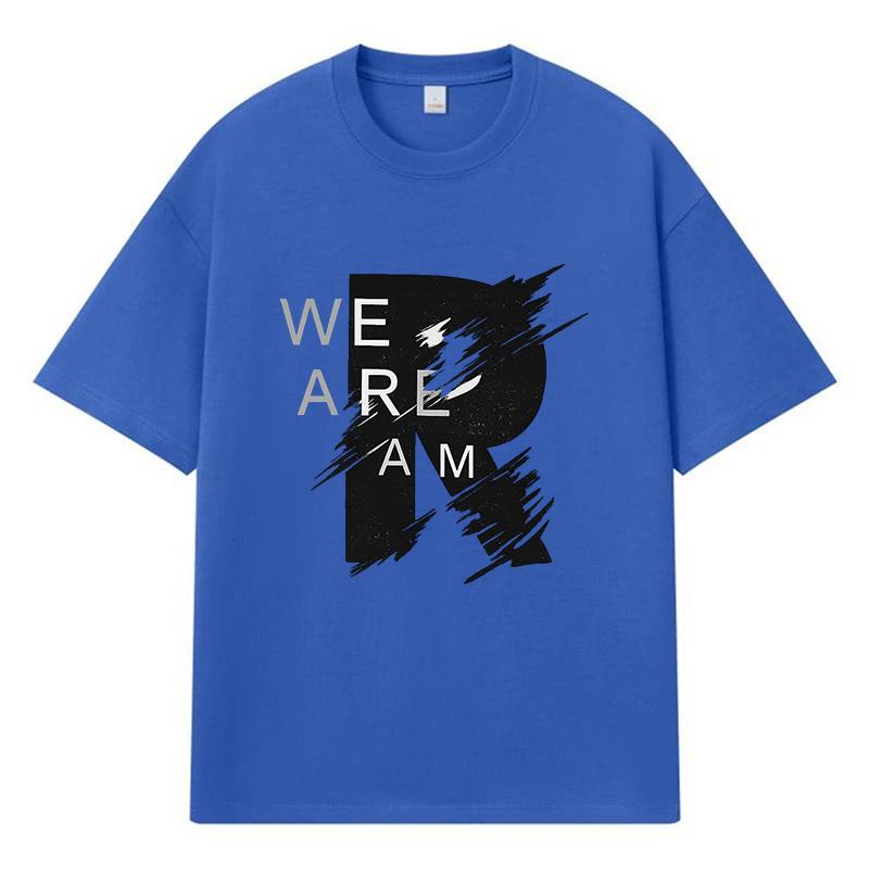 2026 We Are R Printed Graphic Streetwear Y2k Harajuku 100% Cotton T Shirt Casual Oversized Summer Men T-shirt