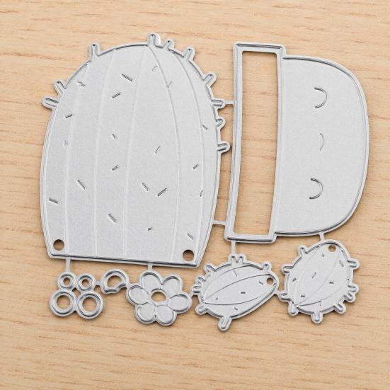Cactus Die Cut, Scrapbooking Metal Cutting Dies, Cute Potted Cactus Die for Craft Paper Photo Album DIY Scrapbooking Embossing