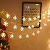 LED Snowflake String Lights - Battery-Powered Fairy Lights for Christmas Tree & Party Decorations