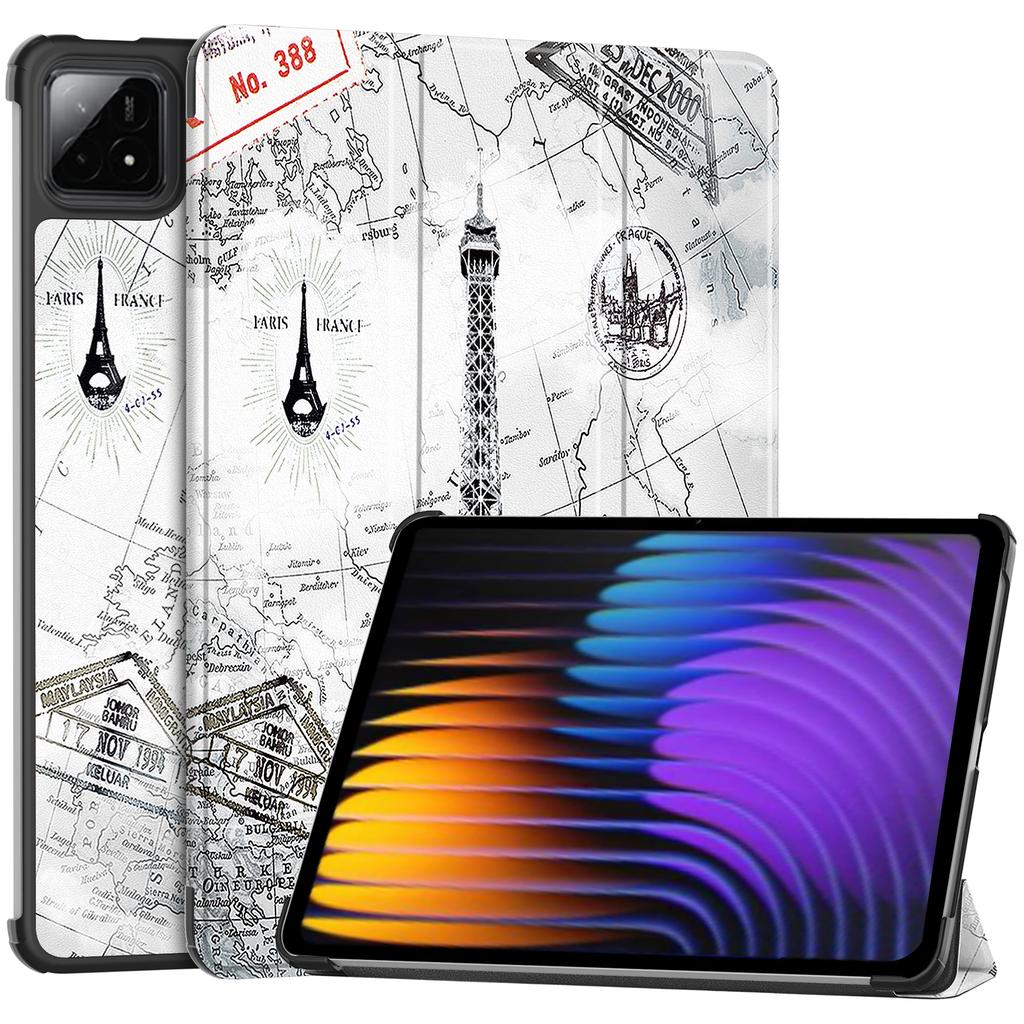 Etui na Xiaomi Pad 7 Pro/Pad 7 Wzór Drukowany Skórzany Stojak Pokrowiec na Tablet