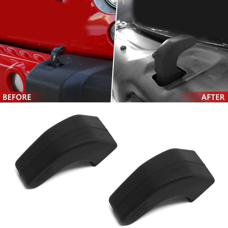 Easy Installation Rubber Protective Tow Hook Cover for 2007-2023 JK JT Models Protective Tow Hitch Cap