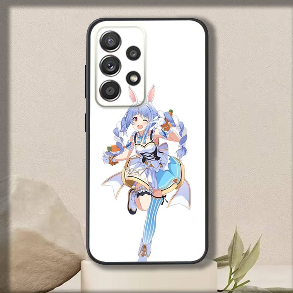 

U-Usada Anime P-Pekoras Phone Case For Samsung S 25,24,23,22,30,21,10,9,Ultra,Plus,Lite,FE,4,5 G Soft Black Case Samsung S25Plus
