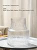 Trendy Transparent Glass Hydroponic Flower Vase for Fresh Roses - Elegant Living Room/Dining Table Decor