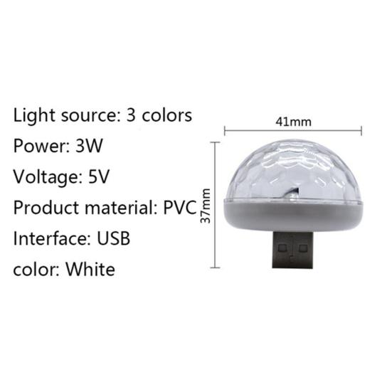 Samochód Auto Wnętrze Mini USB Lampa Nocna Lampa DJ Scena Oświetlenie LED Atmosfera