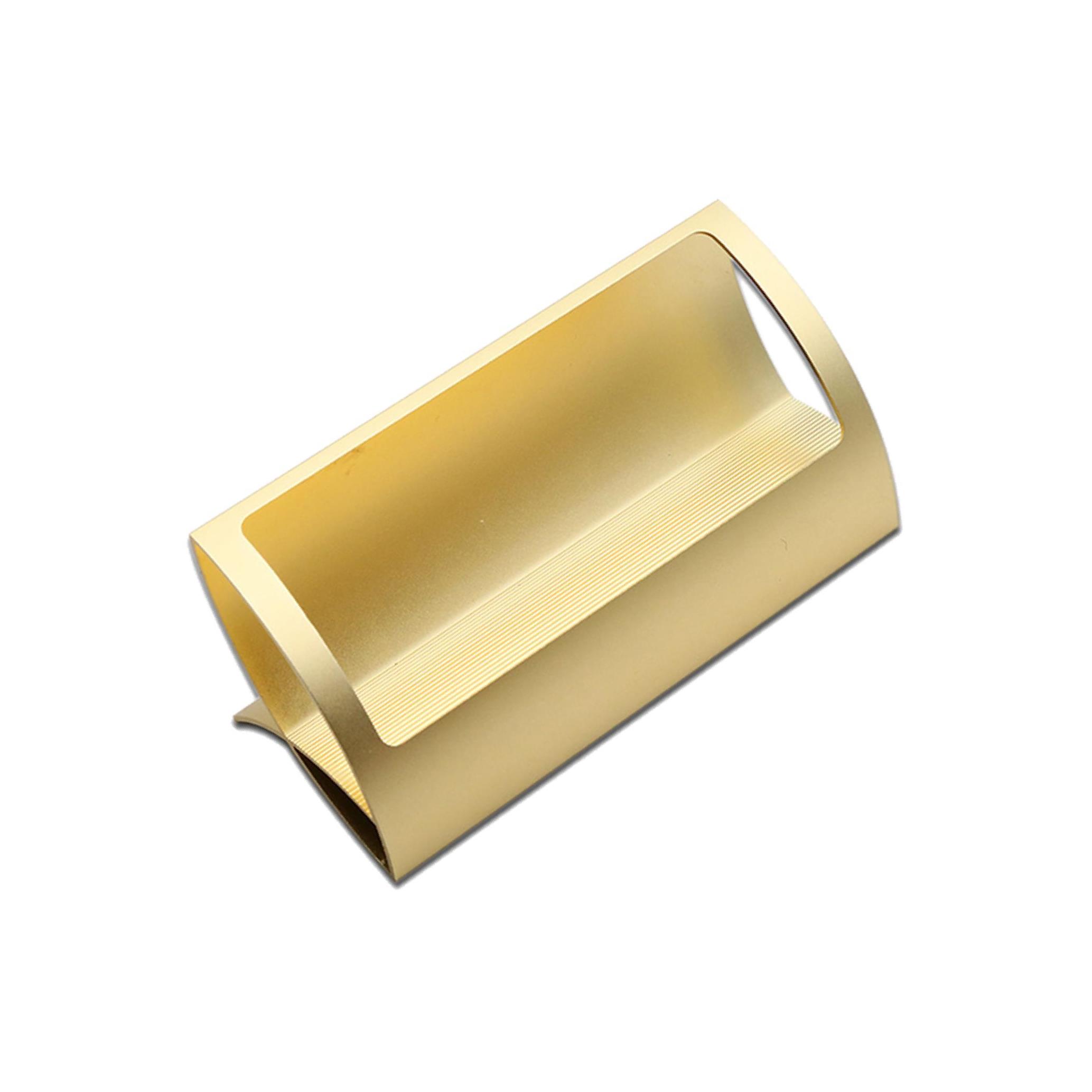 

Стильный настольный держатель визиток в форме Q из алюминиевого сплава для выставок золотой