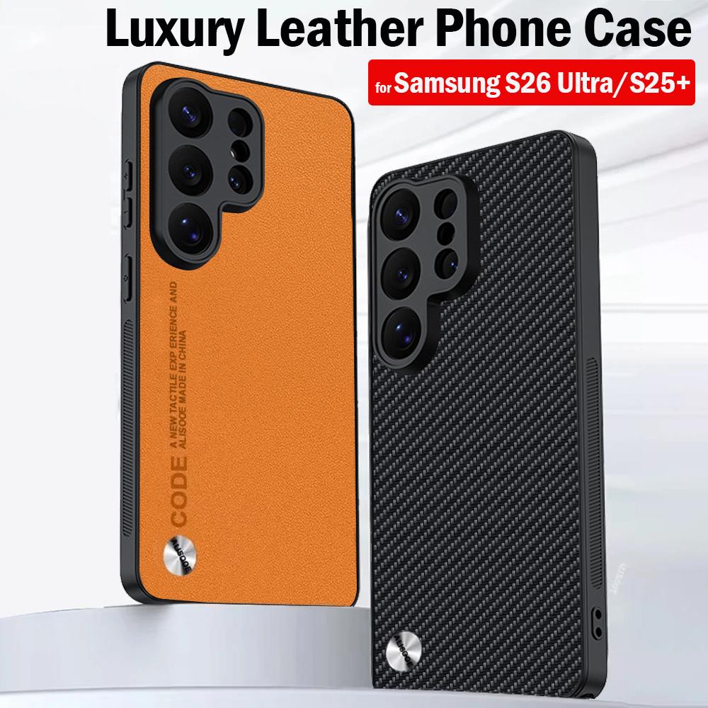 Shockproof Funda for Samsung Galaxy S26 Ultra S25 S24 Plus Case Cover Luxury PU Leather Full Protection Back Capa
