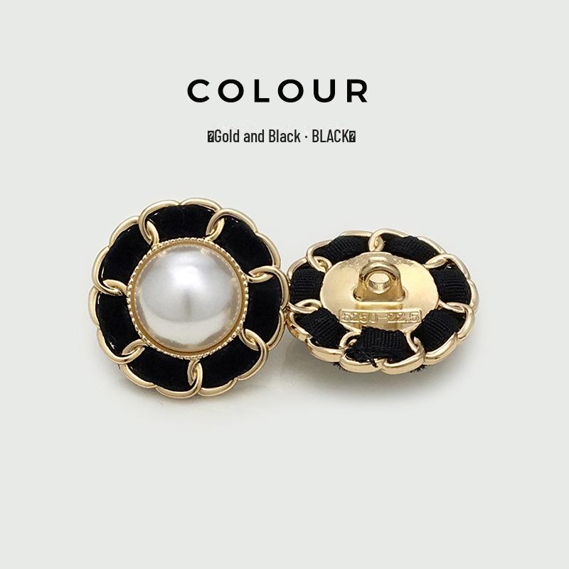 Luxury Handwoven Metal Pearl Diamond Coat Buttons