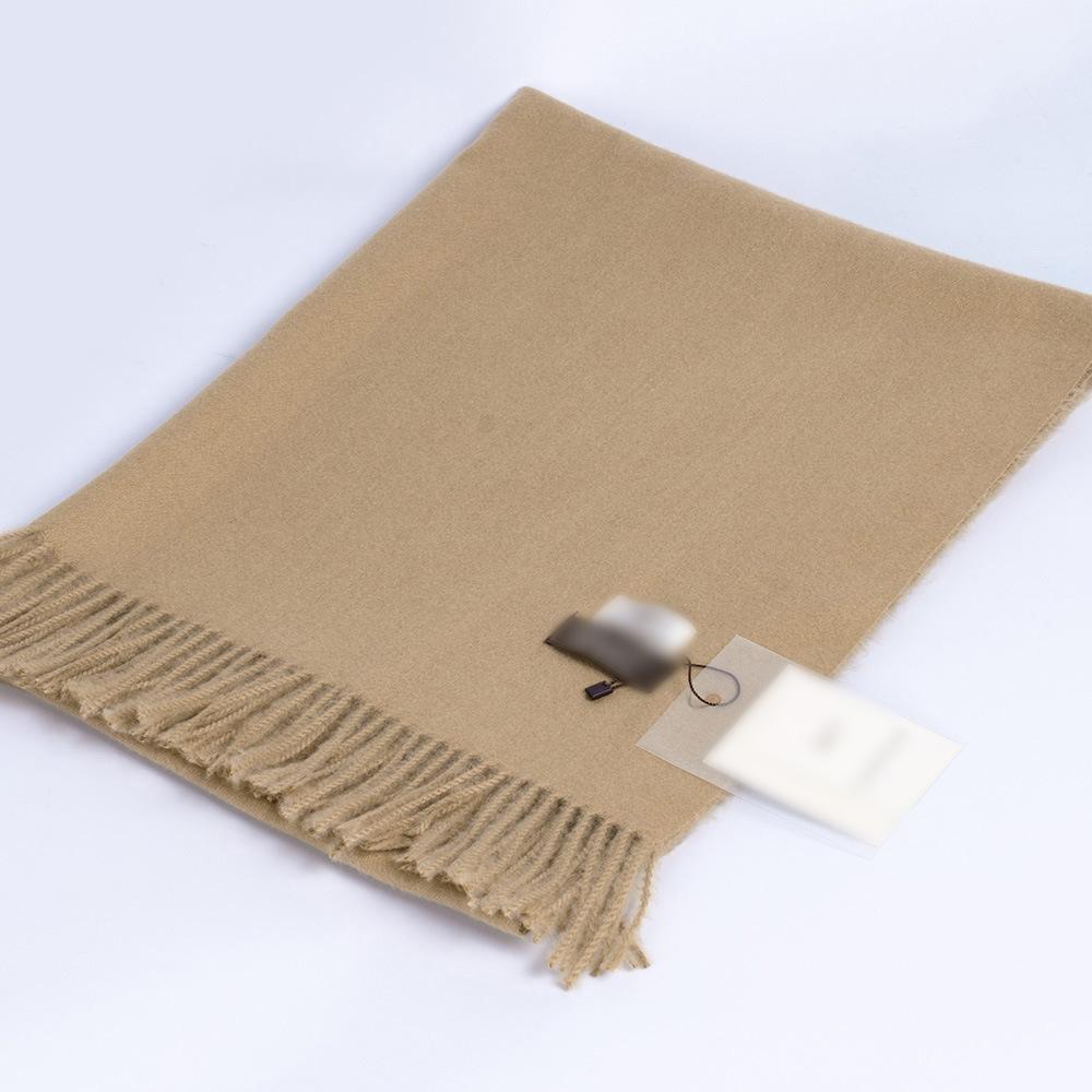 Thickened Solid Color Double sided Imitation Cashmere Scarf Autumn and Winter Atmosphere Women's High End Versatile Men's Scarf Warm Shawl