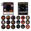 Decorative Acrylic Fridge Magnet Record Player for Christmas Halloween with 9 Programmable Records NFC Music Disc Enabled Vinyl Albums Refrigerator