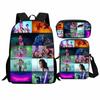 Set da Scuola a Tre Pezzi Huntrix Kpop Witch Hunters K-Pop Studente, Zaino Borsa Astuccio