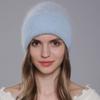 Hats For Women Fashion Twist Style Angora Rabbit Fur Beanie Winter Warm knitted Cashmere Hat Ladies Casual Skullies Cap