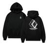 2026 New Unisex Broken Diamond Geometric Graphic Hoodie Autumn Winter Abstract Art Front Back Print Hooded Sweatshirt