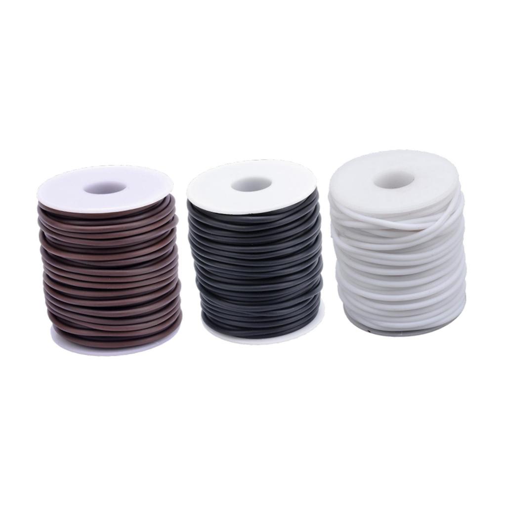 3 Rolls Knitters Cords Rubber Cords Hollow Pipe Flexible Stitch Keeping Cords