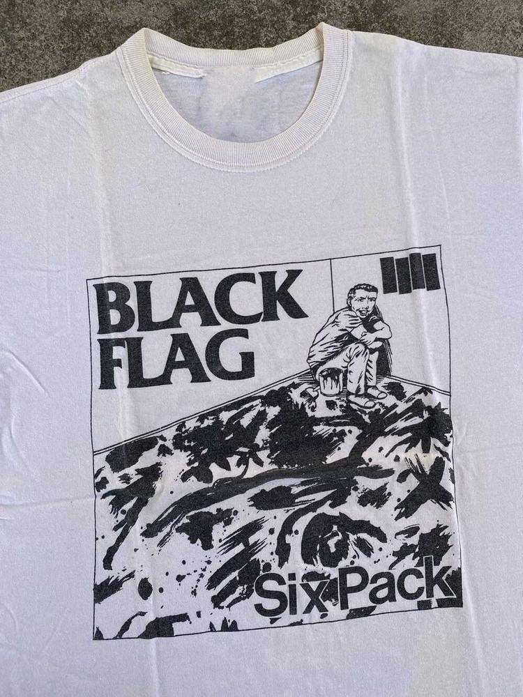 Vintage Black Flag Six Pack T-shirt Cotton Unisex Tee S-4Xl VN2169 Unisex T-Shirt M