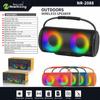 Bluetooth Outdoor Speaker with Lights NR2088 - Portable Wireless Speaker with Subwoofer