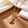 18K Gold Plated Titanium Strawberry Pendant Necklace for Women - Elegant, Durable, Colorfast Collarbone Chain