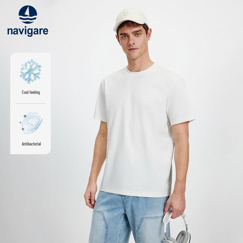 Navigare Men's Cooling Business Casual Round Neck T-Shirt