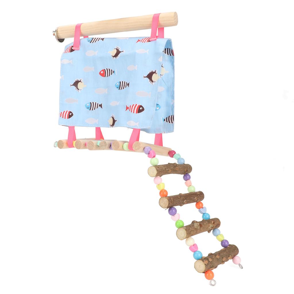 Pet Hammock Tent Colorful Climbing Exercise Small Pet Hanging Nest with Ladder for Parrot Hamster