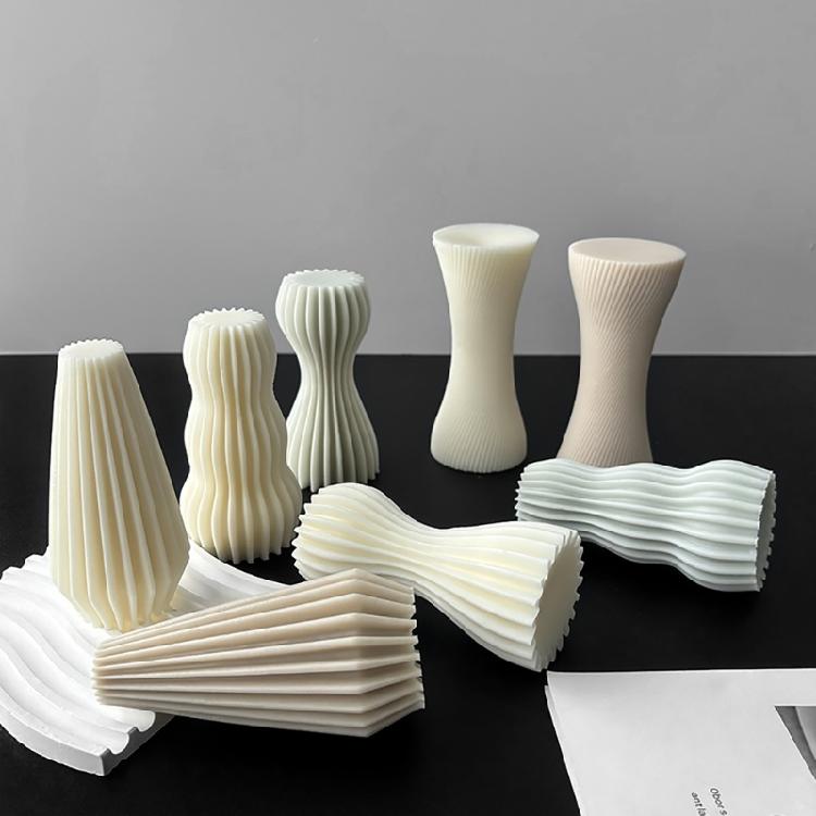 Beautiful Striped Candles Crafting Mold Handmade Aromatherapy Candle Resin Mold