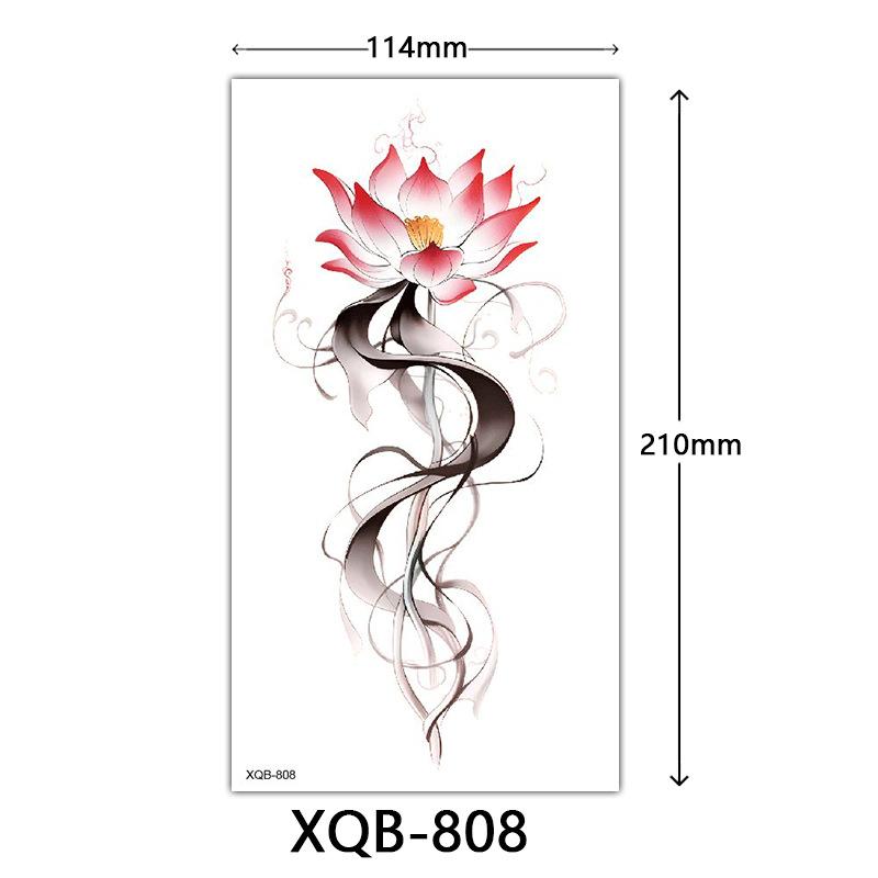 Small Full Arm Tattoo Sticker, Flower Letters, Plain Flower Tattoo Sticker Tattoo