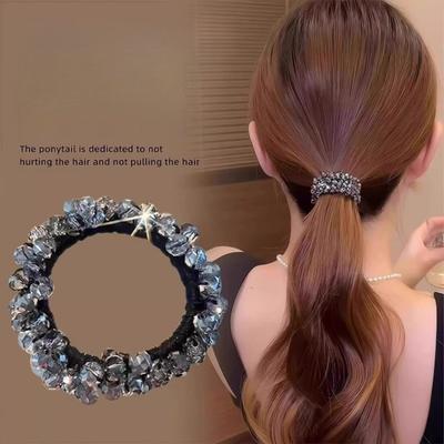 Der neue Wasserdiamant Licht Luxus Haargummi Ice Crush High-End Haarband Socialite Haargummi und Armband sind Mehrzweck-Haaraccessoires