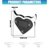 Double Power Source Car Window Light Solar and USB C Charging Heart Shape Decoration Suction Mount Ambiences Lighting