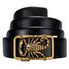 Mens Fashion Novelty Belts Antique Golden Scorpion Belt Buckle Automatic Buckle Ratchet Belt